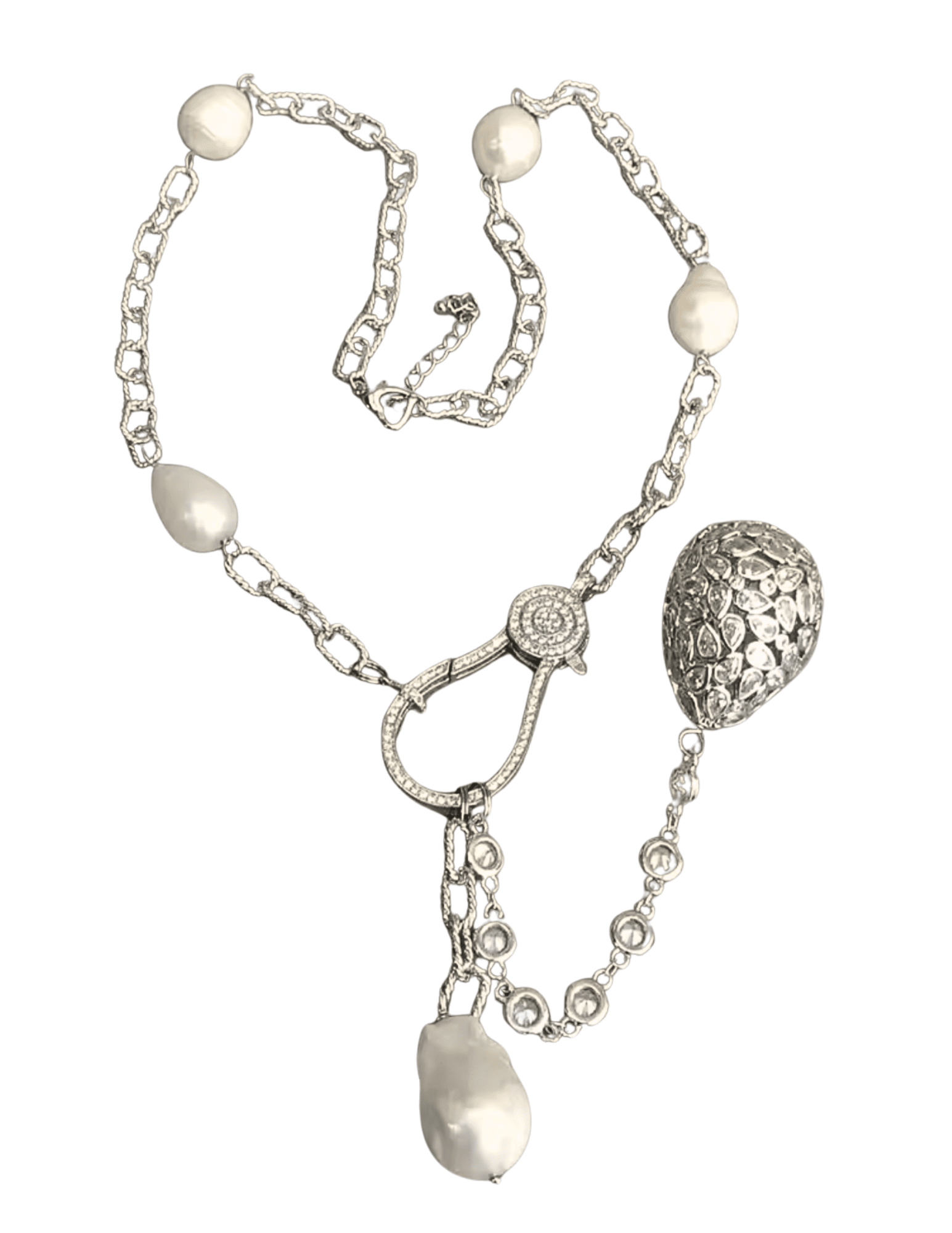 Fleur de Camélia - Fleur de Camélia Helsa Pearl Necklace in Silver & Freshwater Pearls - Buy Online