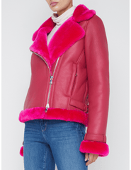 L'Agence Niri Shearling Moto Jacket