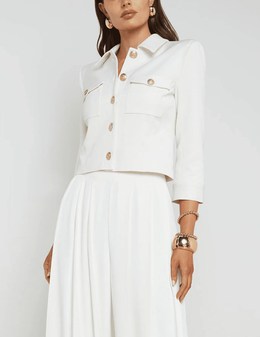 L'Agence Kumi Cropped Fitted Jacket