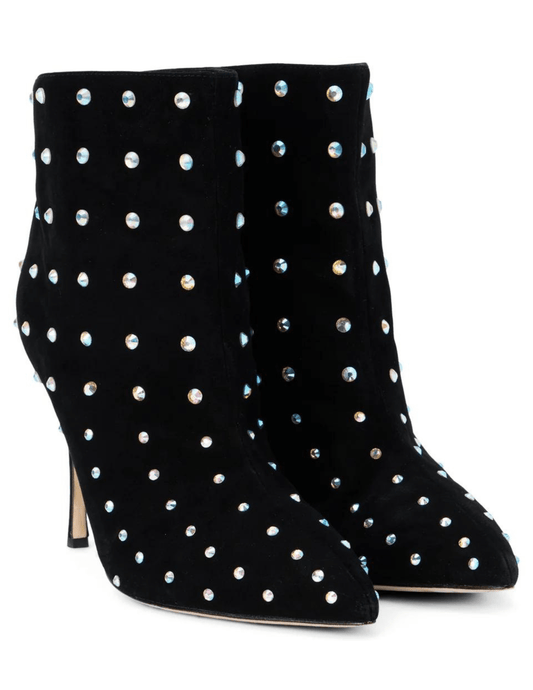L'Agence Mariette Crystal Embellished Ankle Boot