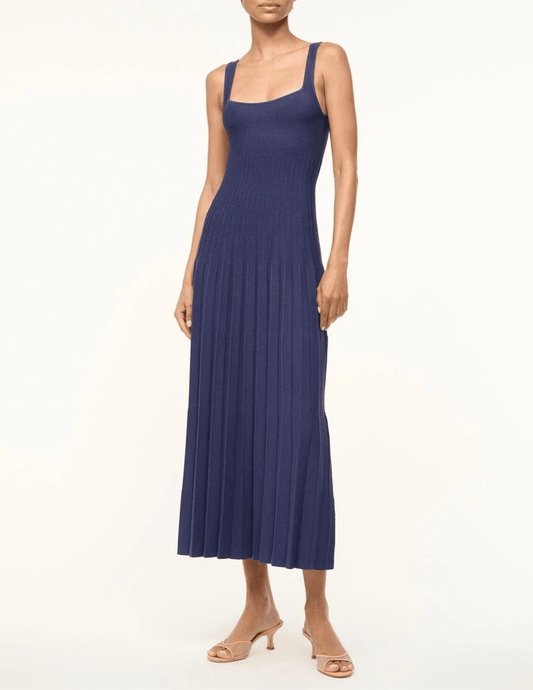 STAUD Ellison Knit Midi Dress