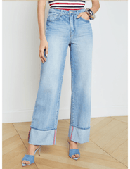 L'Agence Miley High Rise Wide Leg Cuff Jean