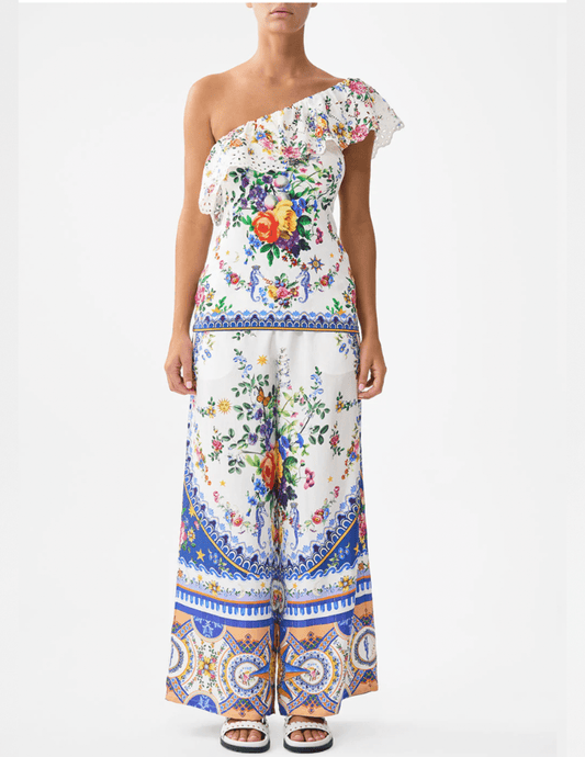 Camilla One Shoulder Fitted Jersey Tank