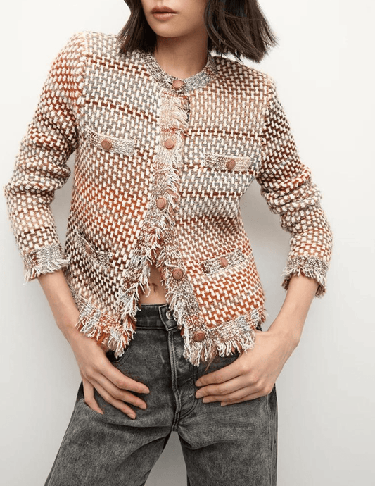 Veronica Beard Sariyah Knit Collarless Jacket