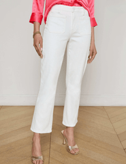 L'Agence Noya Cropped Slim Flare Jean