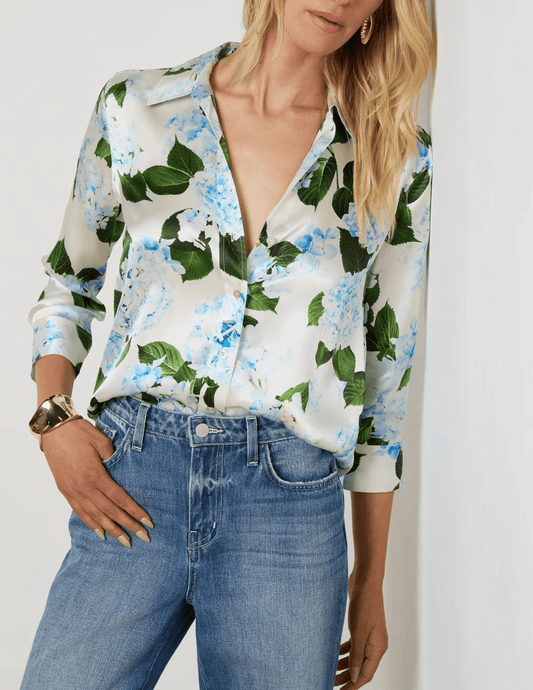 L'Agence Dani Three Quarter Sleeve Blouse