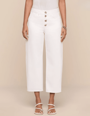 L'Agence - L’AGENCE Liora High Rise Cropped Jeans in Blanc - Buy Online