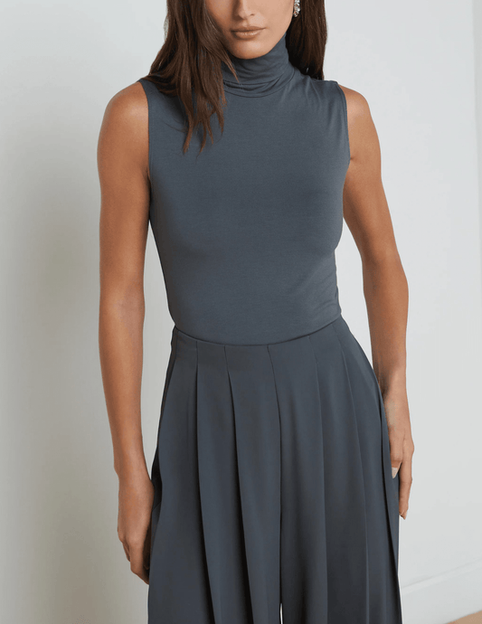 L'Agence Ceci Sleeveless Turtleneck Tank