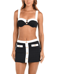 PRE-ORDER-L'Agence Alexandria Color-Block Balconette Bikini Top