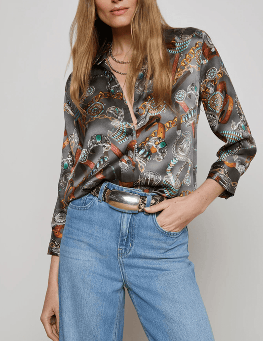 L'Agence Dani Three Quarter Sleeve Blouse