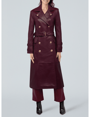 PRE-ORDER-L'AGENCE Celina Leather Trench Coat