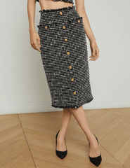 L'Agence Tai Tweed Midi Skirt