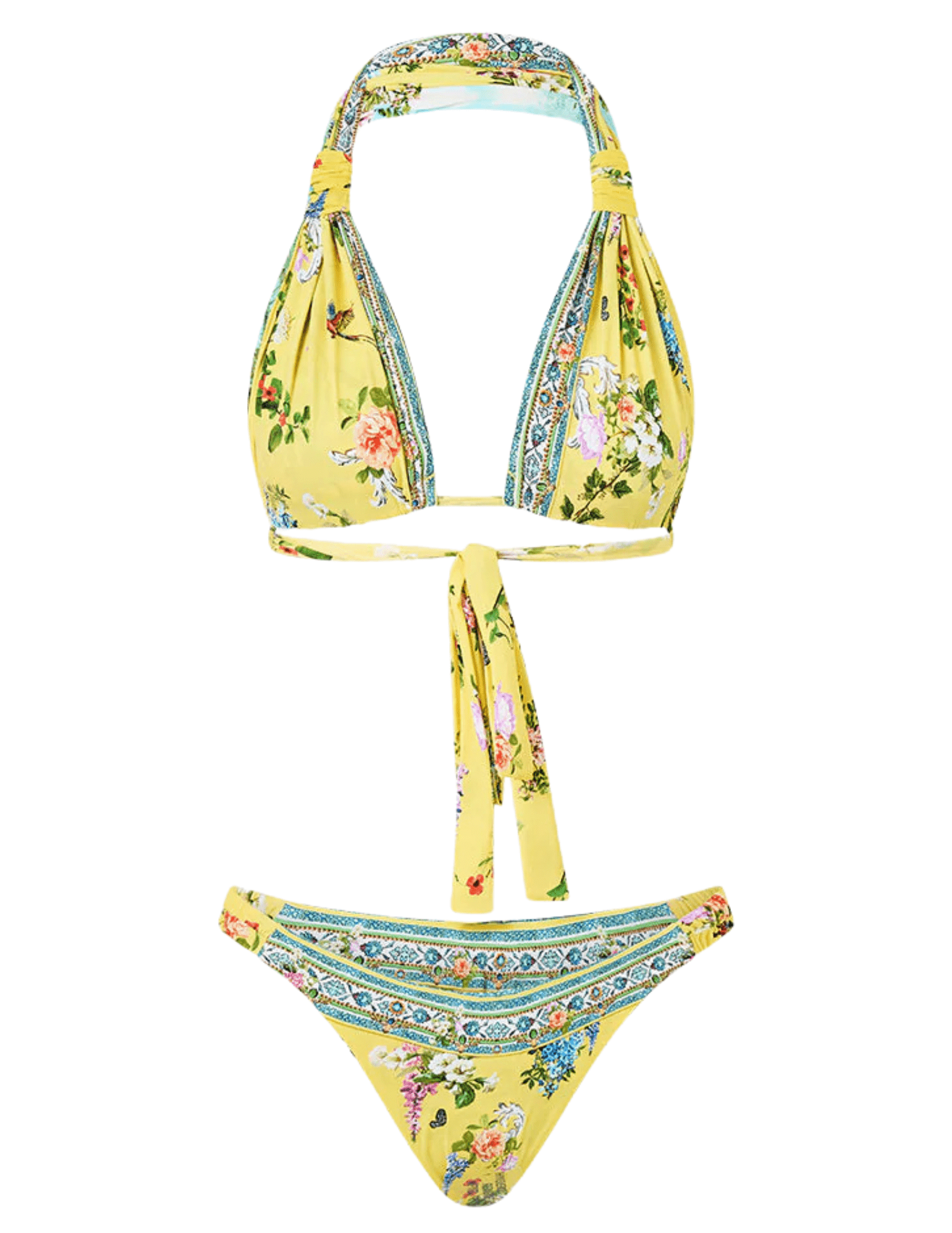 Camilla - PRE-ORDER-Camilla Reversible Gathered Tab Halter Bikini Set - Buy Online