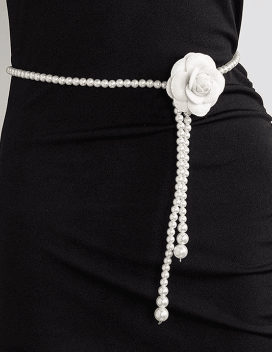 Fleur de Camélia Pearl Camellia Waist Belt