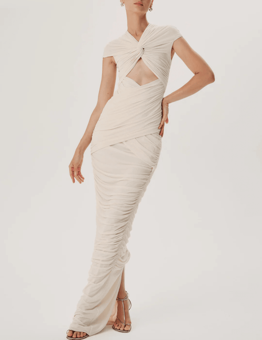 Ronny Kobo Nasha Twist Front Maxi Dress