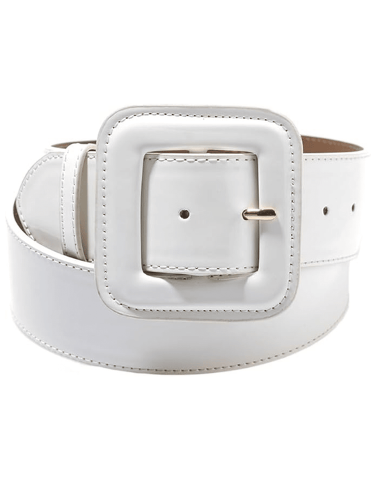 Fleur de Camélia Patent Leather Wide Belt