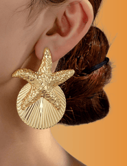 Austin Blaze Starfish Clam Statement Earrings