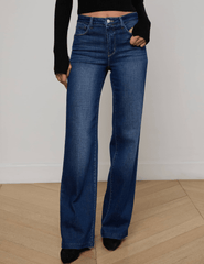 L’AGENCE Scottie High Rise Wide Leg Jeans in Marvista