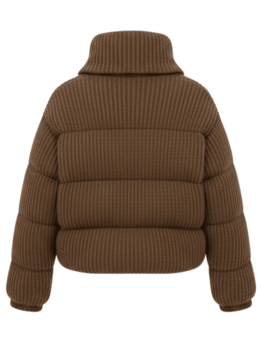 Steven Dann Cashmere Wool Mink Puffer Raglan Jacket