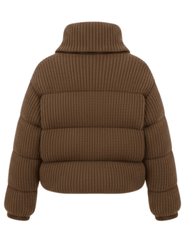 Steven Dann Cashmere Wool Mink Puffer Raglan Jacket