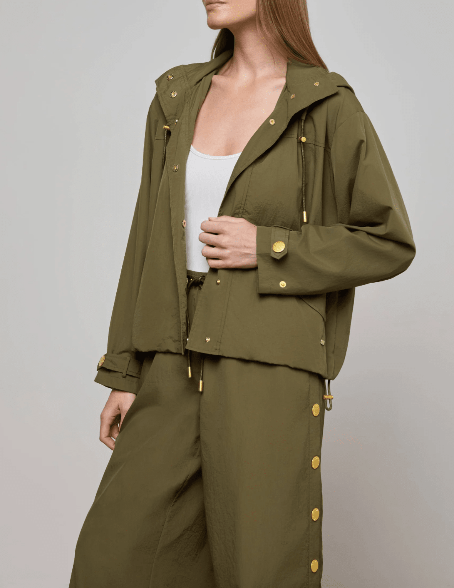 L'Agence - L'AGENCE Geovana Hooded Windbreaker - Buy Online