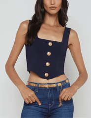 L'Agence Saga Square Neck Bustier Top