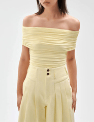 Ronny Kobo Blanchet Off Shoulder Top