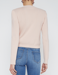 L'Agence Toulouse Cropped Crew Neck Cardigan