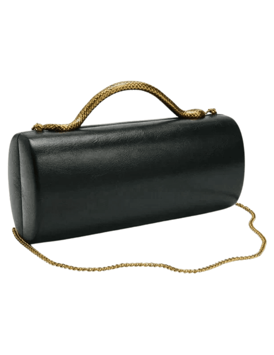 Austin Blaze - PRE-ORDER-Austin Blaze Irisa Serpant Leather Clutch in Black - Buy Online