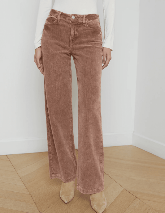 L'Agence Scottie Corduroy High Rise Wide Leg Jean