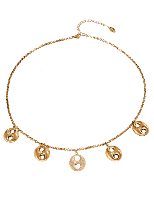 Austin Blaze - PRE-ORDER-Austin Blaze Lisette Pig Nose Necklace in Gold - Buy Online
