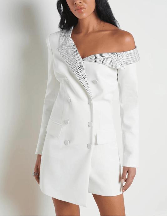 L'Agence Dorothea Asymmetrical Blazer Dress