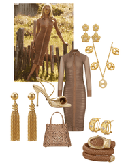 Cult Gaia Cassidy Heel Sandal in brass
