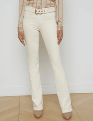 L'Agence Selma High Rise Baby Boot-Cut Coated Jean