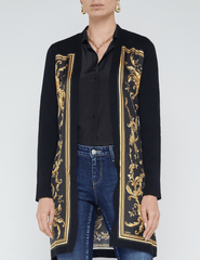 L'Agence Beverly Silk Panel Cardigan