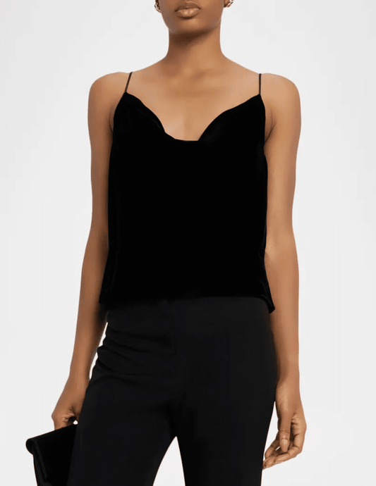 L'Agence - L'Agence Calista Velvet Cowl Neck Cami - Buy Online