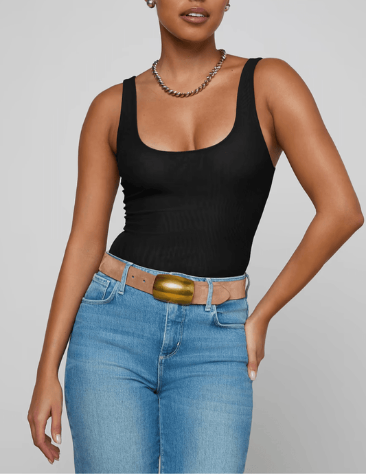 L'AGENCE Kalea Scoop Neck Mesh Bodysuit