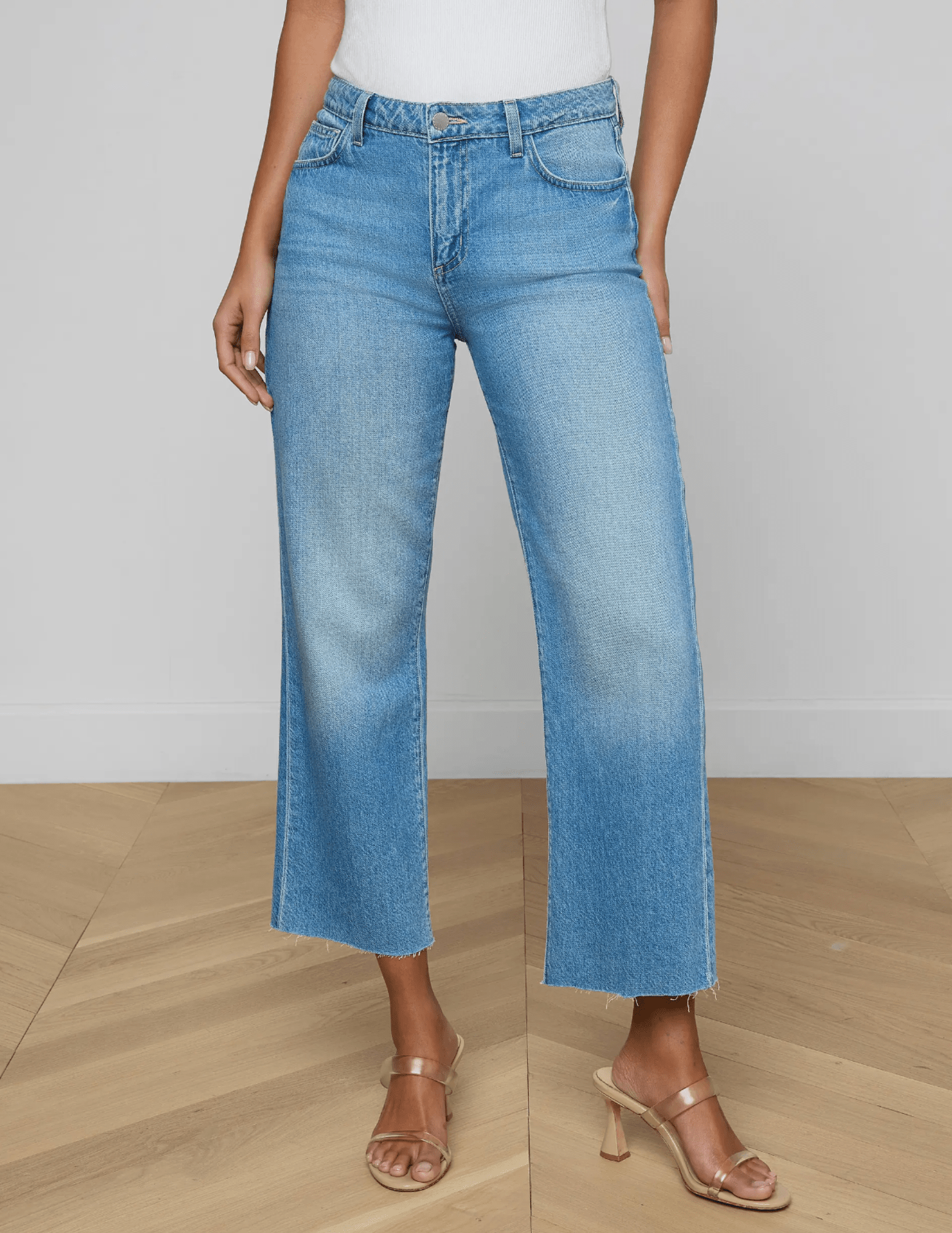L'Agence - L'AGENCE Wanda High Rise Cropped Wide Leg Jean in Anaheim - Buy Online
