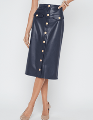 PRE-ORDER-L'Agence Milann Vegan Leather Skirt