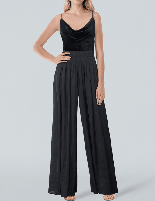 L'Agence - PRE-ORDER-L'AGENCE Haylo Wide Leg Satin Pant - Buy Online