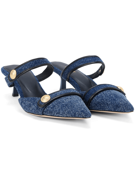 PRE-ORDER-L'Agence Gilliane Denim Mule Pump
