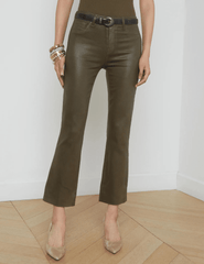 L'Agence Kendra High Rise Cropped Coated Jean