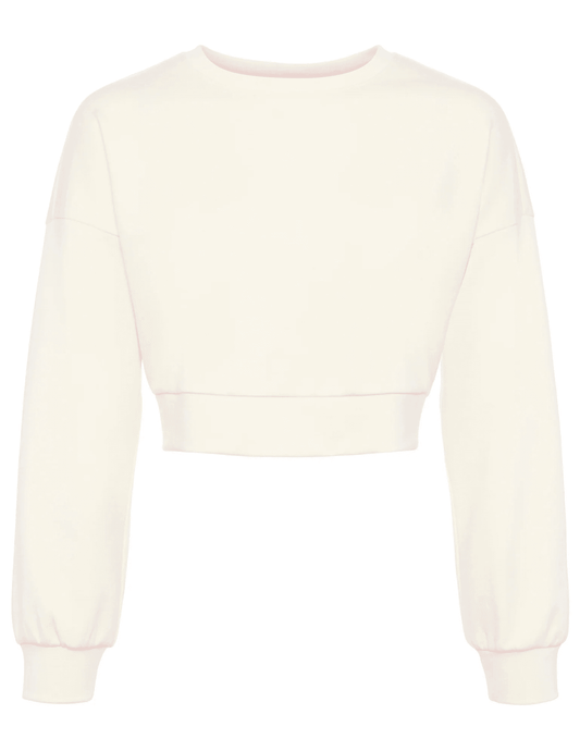 L'Agence Luvia Cropped Crew Neck Sweatshirt