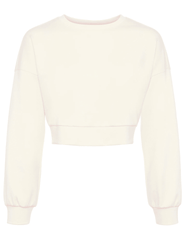 L'Agence Luvia Cropped Crew Neck Sweatshirt