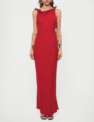 PRE-ORDER-Cult Gaia Nymeria Cowl Satin Gown in Merlot