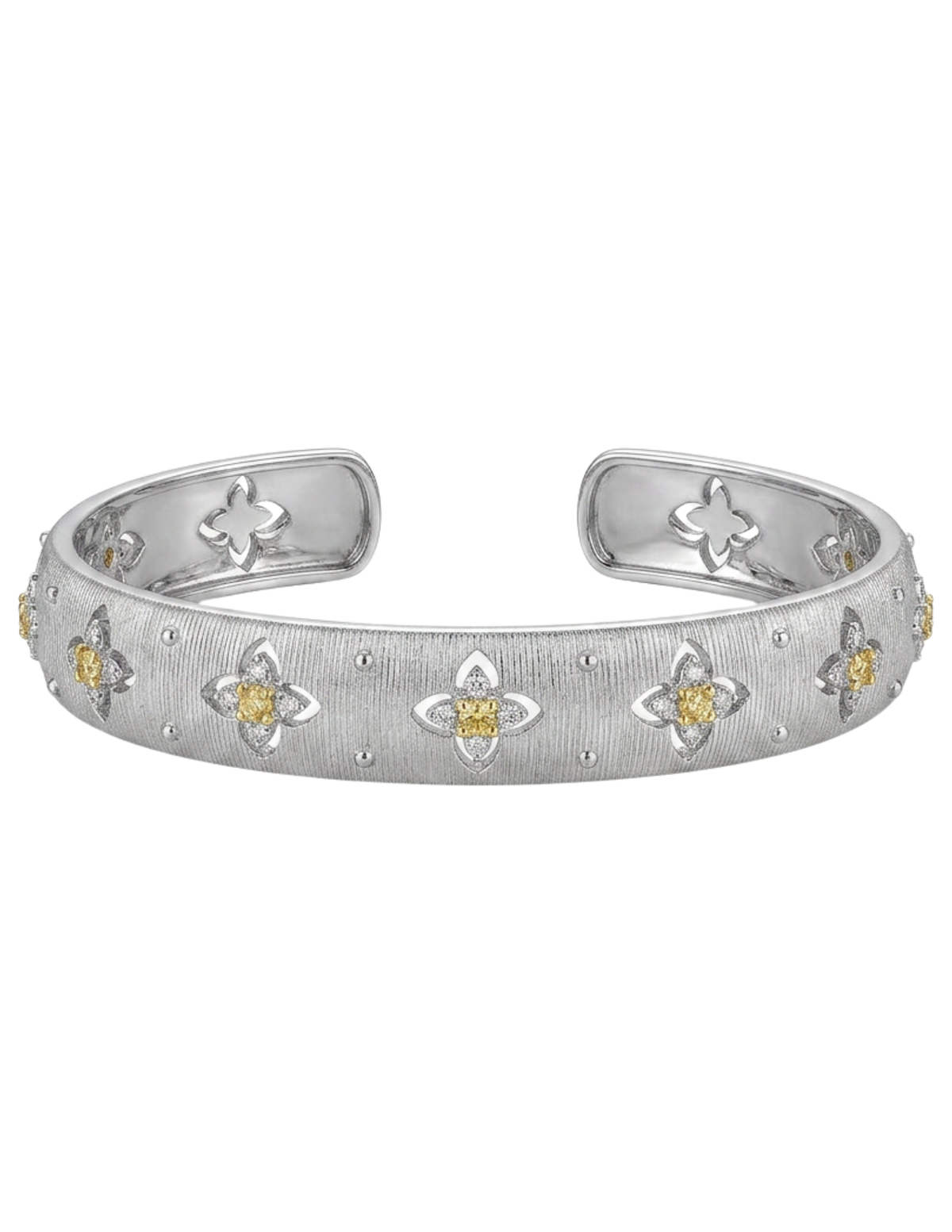 PRE-ORDER-Fleur de Camélia Karina Thin Textured Bangle in Silver