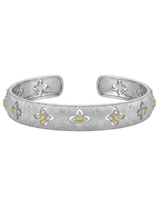 PRE-ORDER-Fleur de Camélia Karina Thin Textured Bangle in Silver