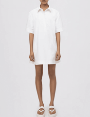 Simkhai Lucienne Short Sleeve Cotton Mini Shirtdress