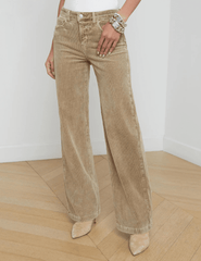 L'Agence Scottie Corduroy High Rise Wide Leg Jean