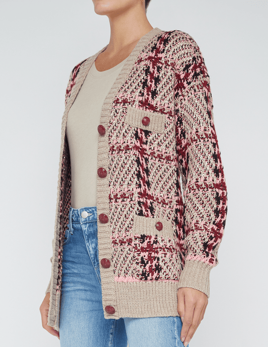 PRE-ORDER-L'Agence Macie Houndstooth Cardigan